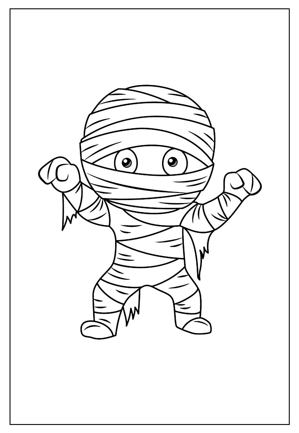 Desenho Fofo de Múmia