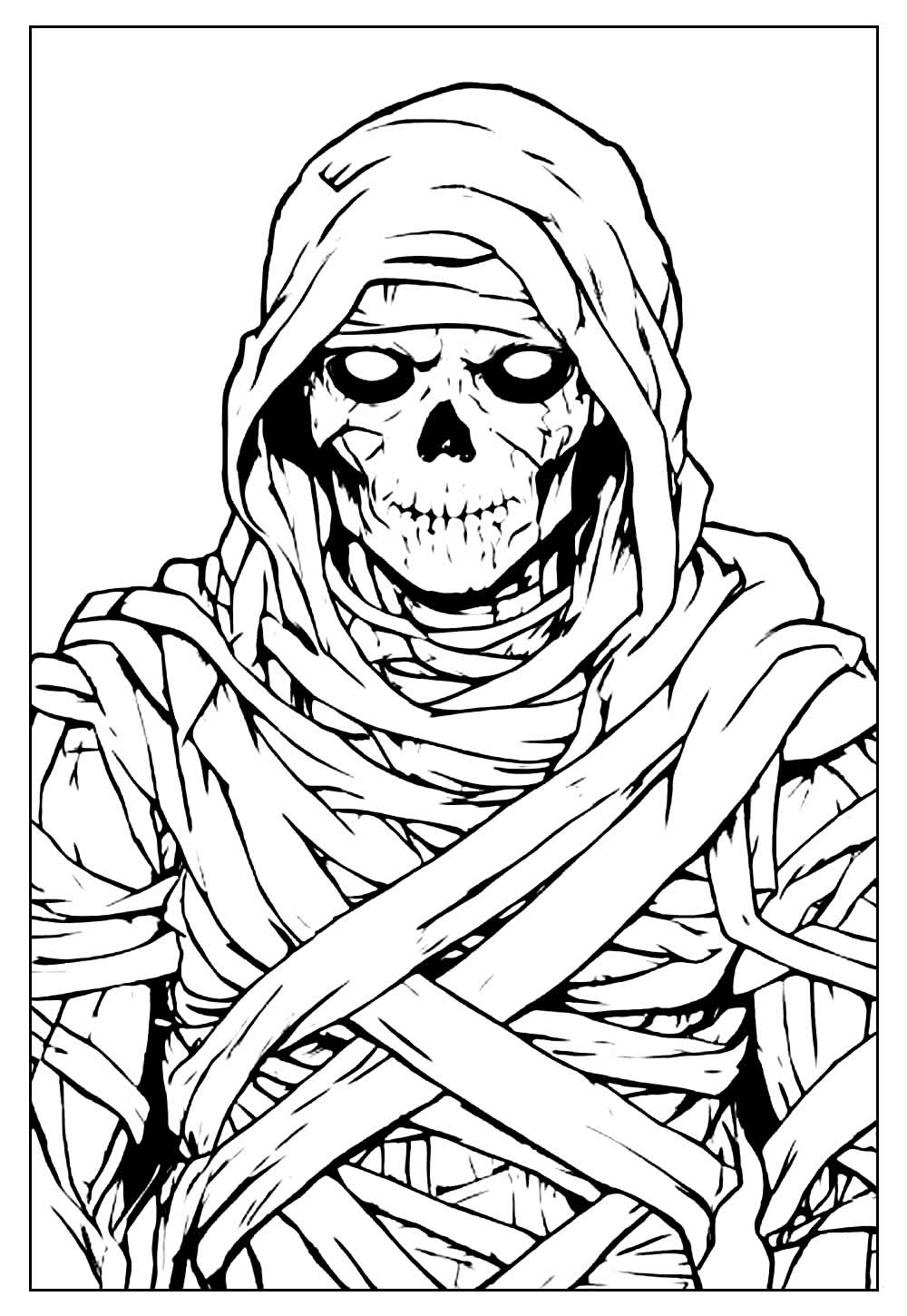 Múmia para colorir