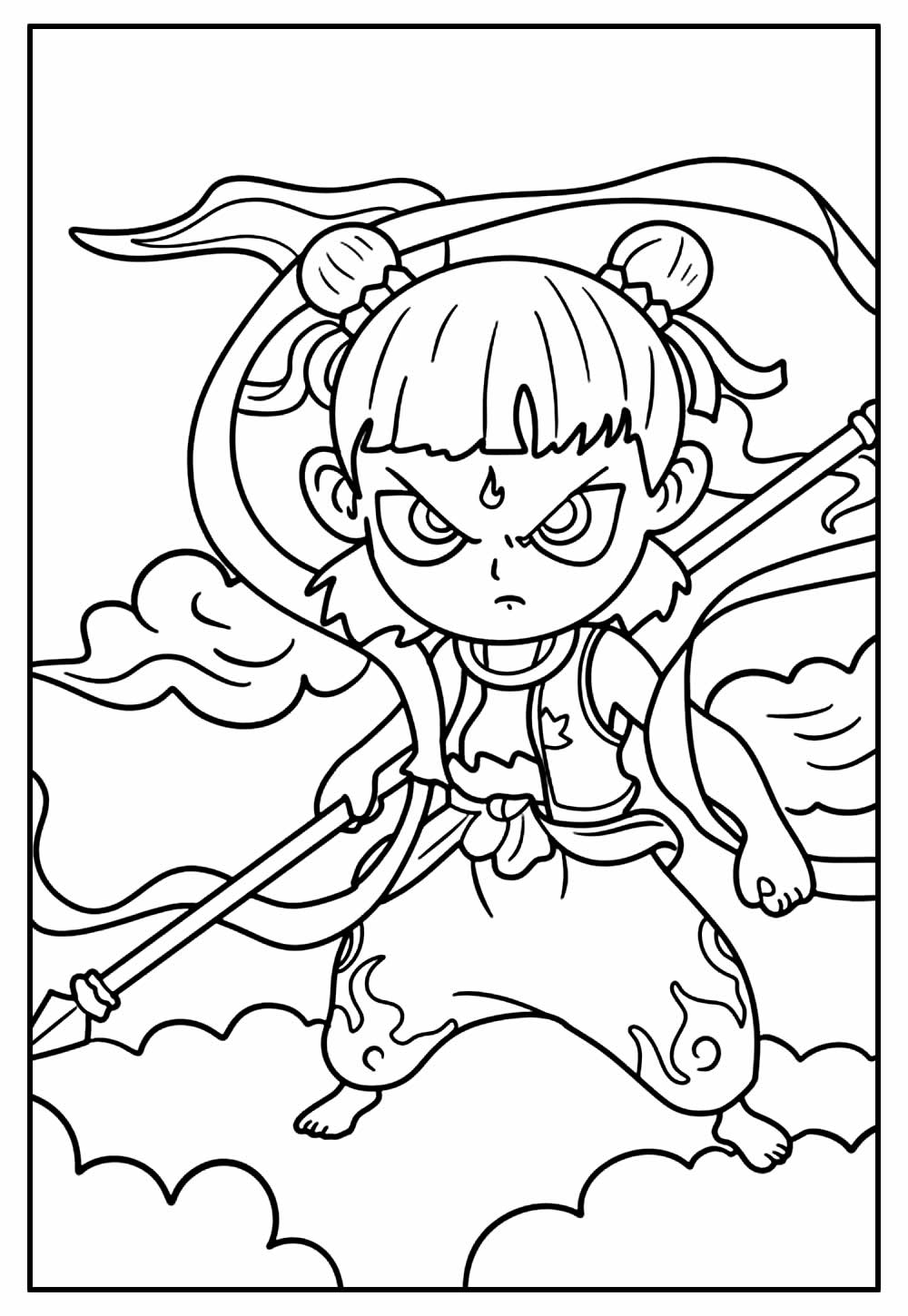 Ne Zha para colorir
