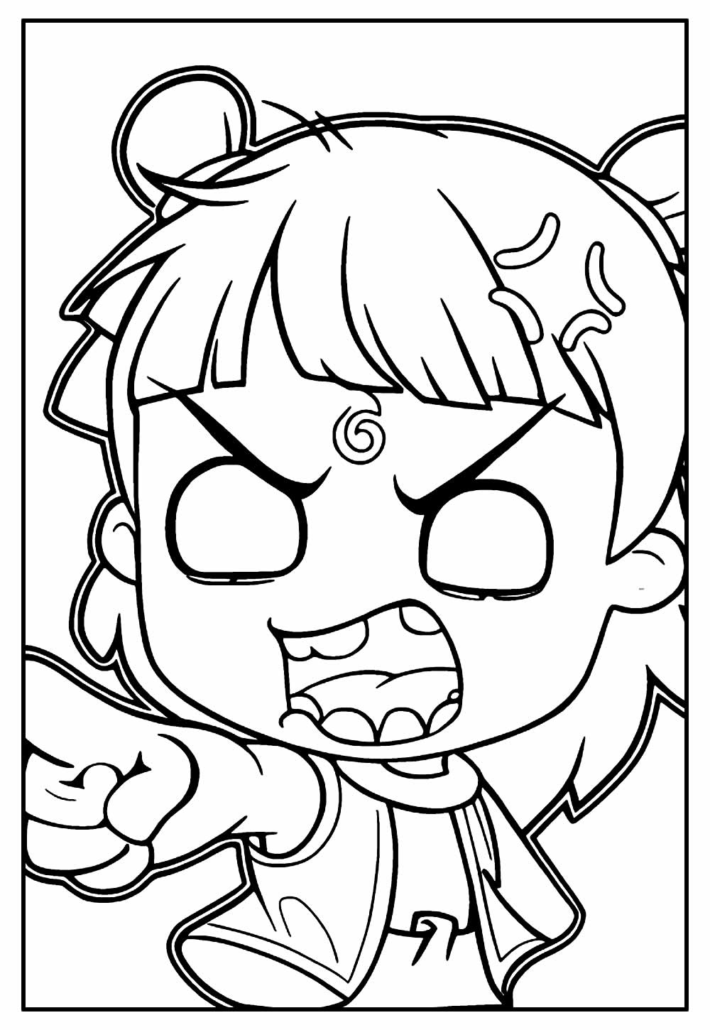 Desenho de Nezha para colorir