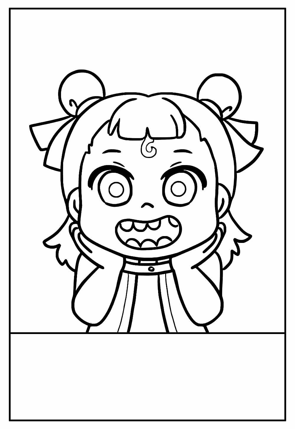 Desenho de Nezha para colorir