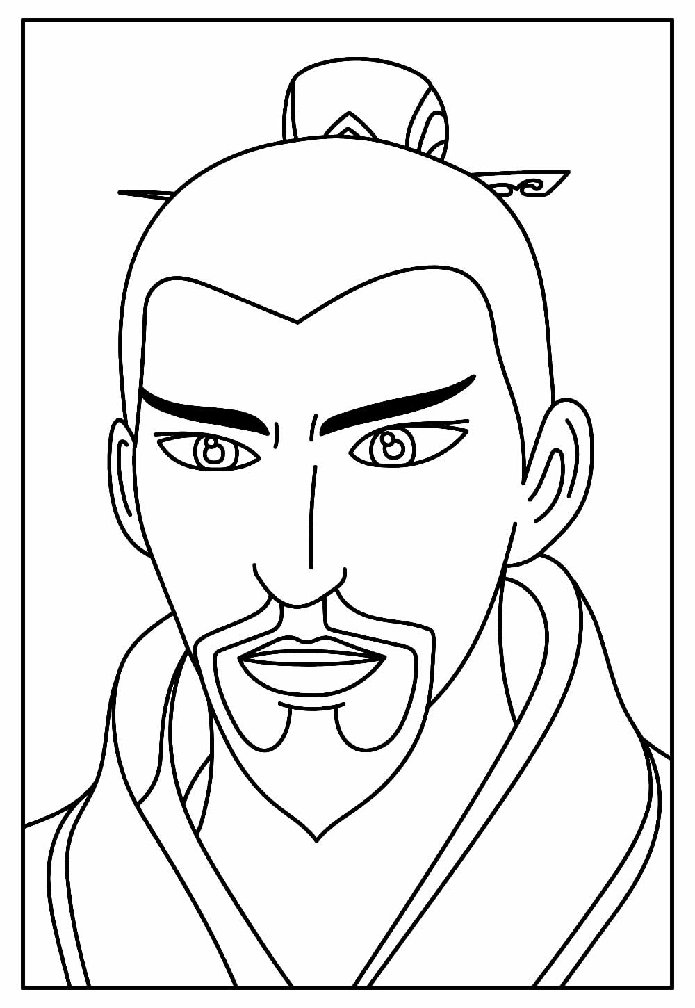 Desenho de Ne Zha para colorir