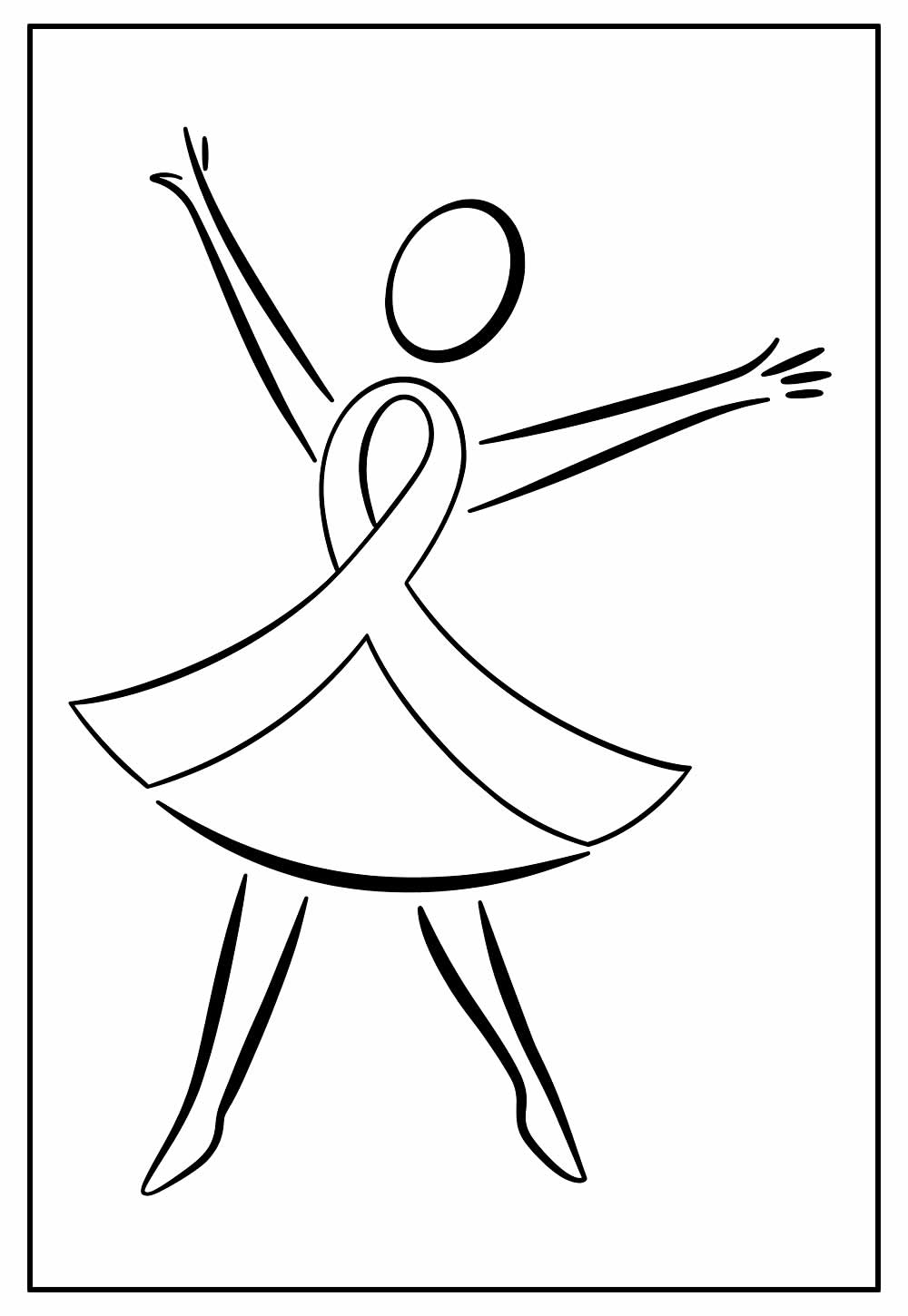 Desenho de Outubro Rosa para colorir