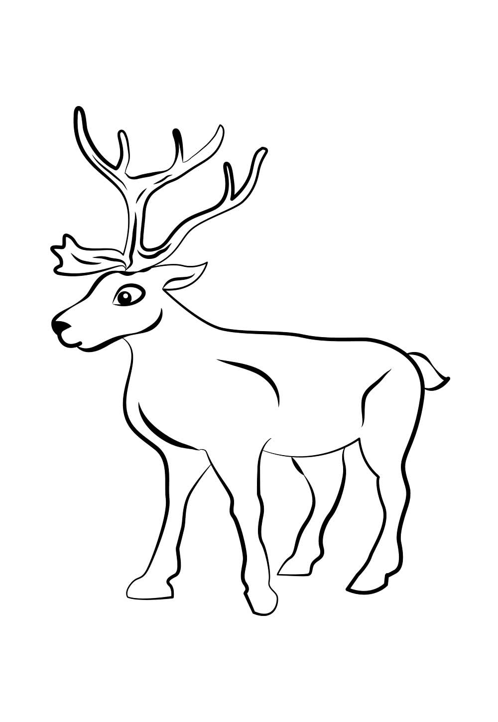 Desenho de Rena de Natal