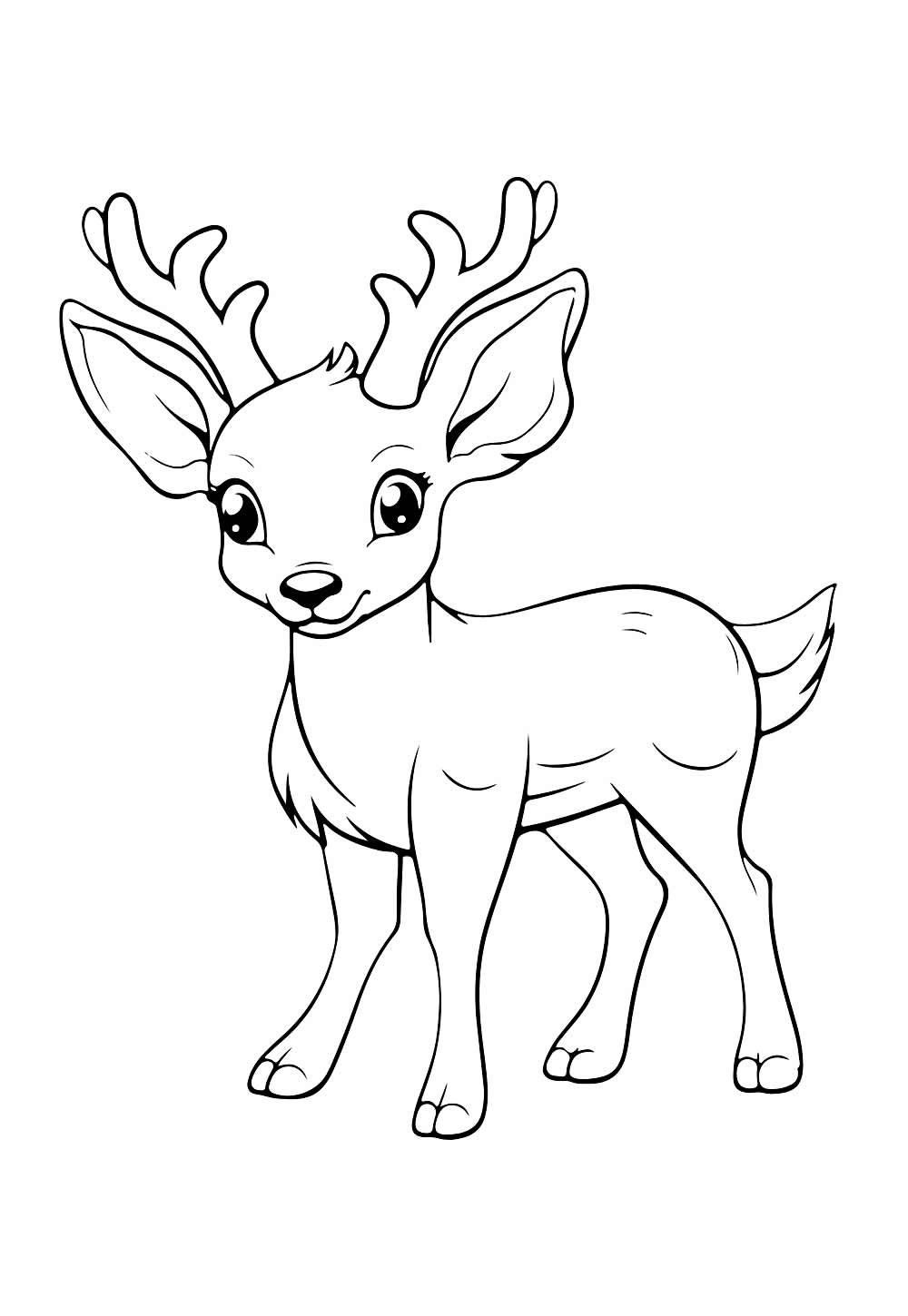 Desenho de Rena para colorir