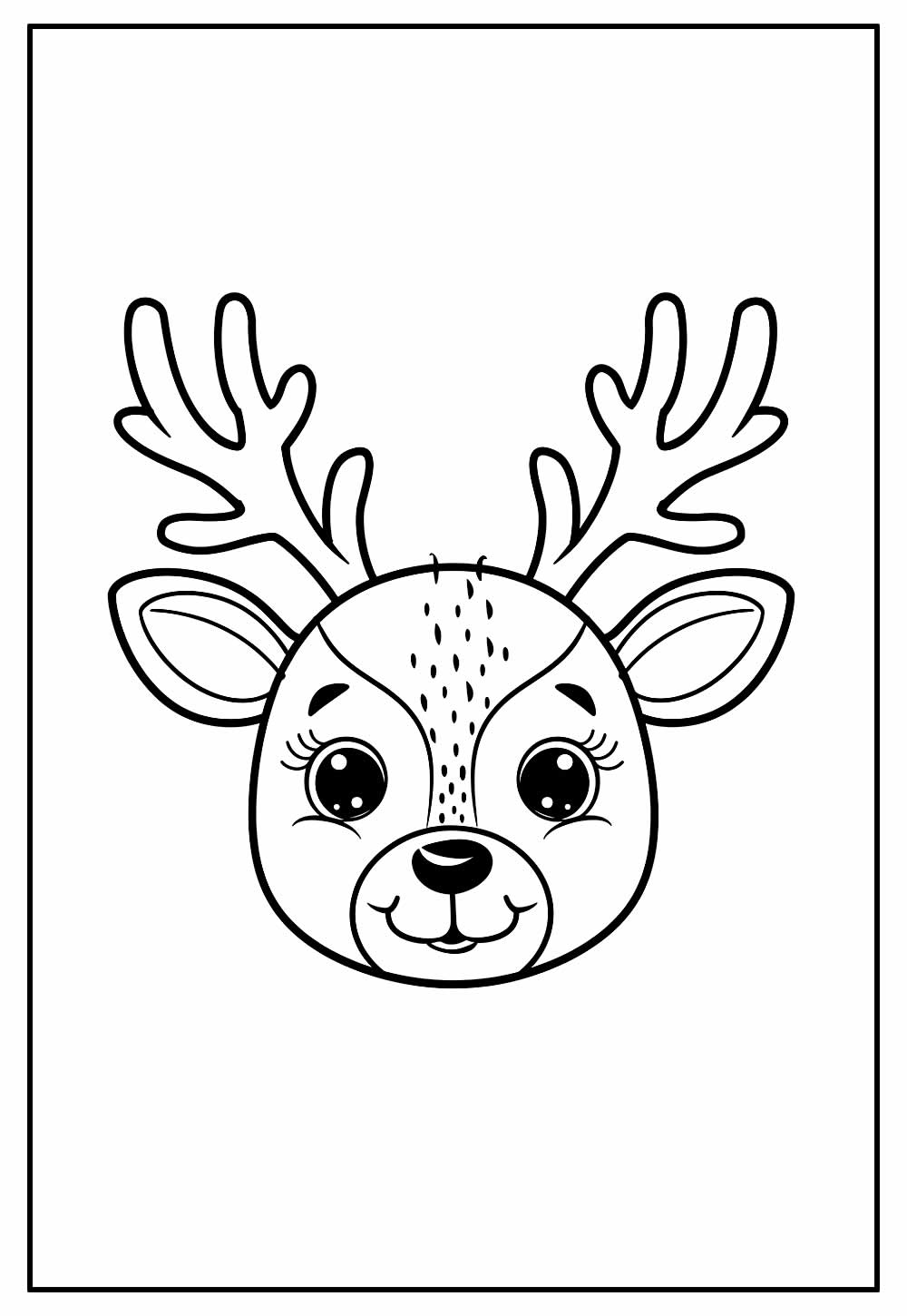 Desenho de Rena para pintar