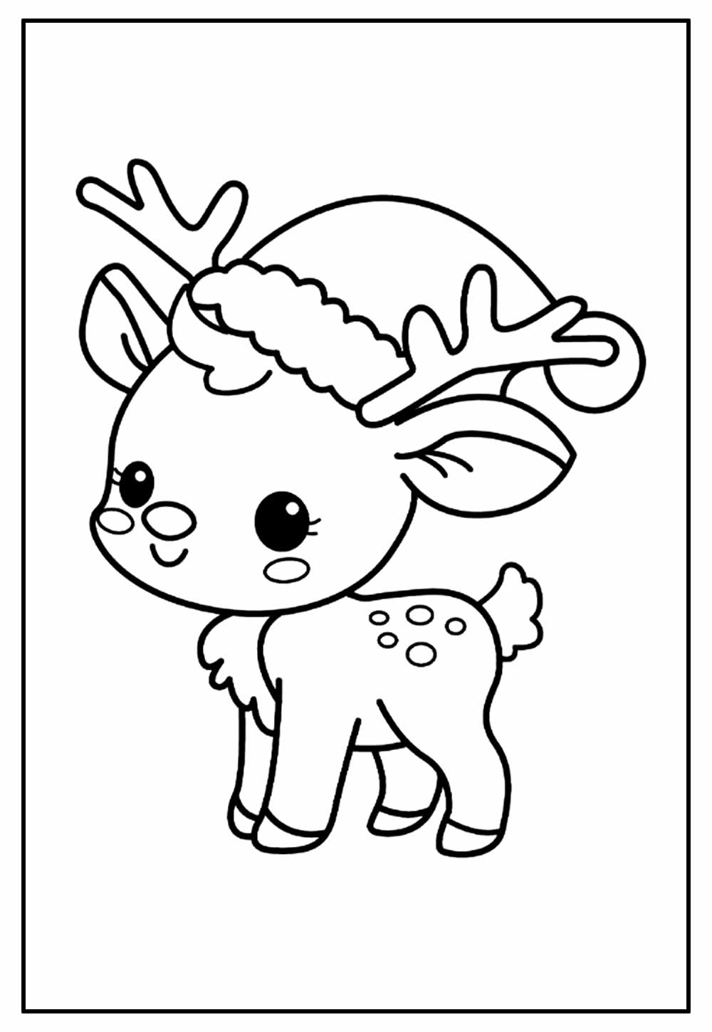 Desenho de Rena de Natal