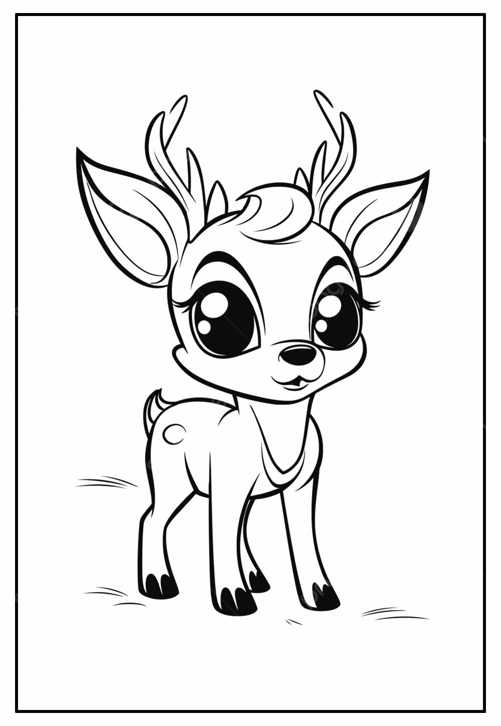 Desenho de Rena para colorir