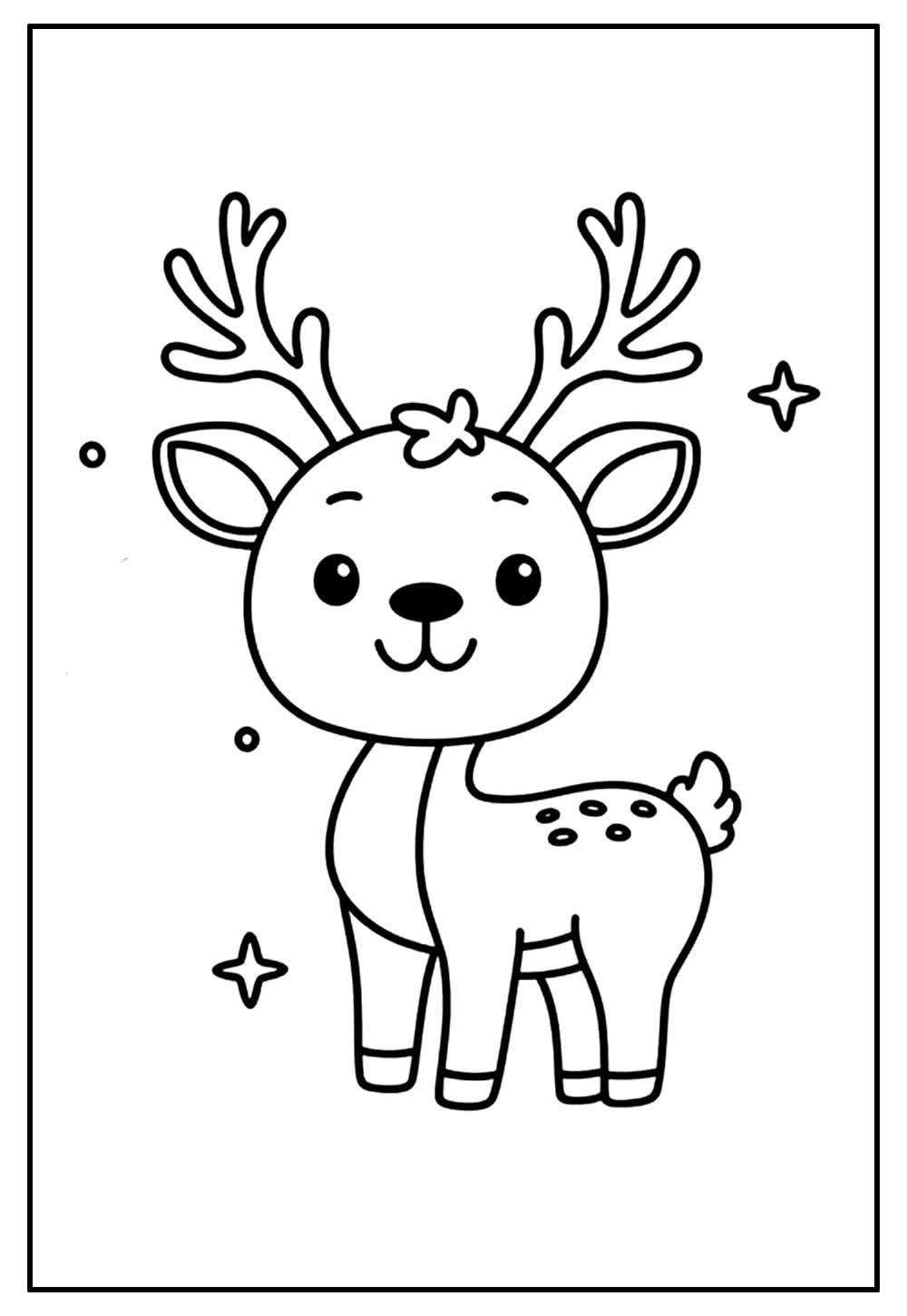 Desenho de Rena para colorir