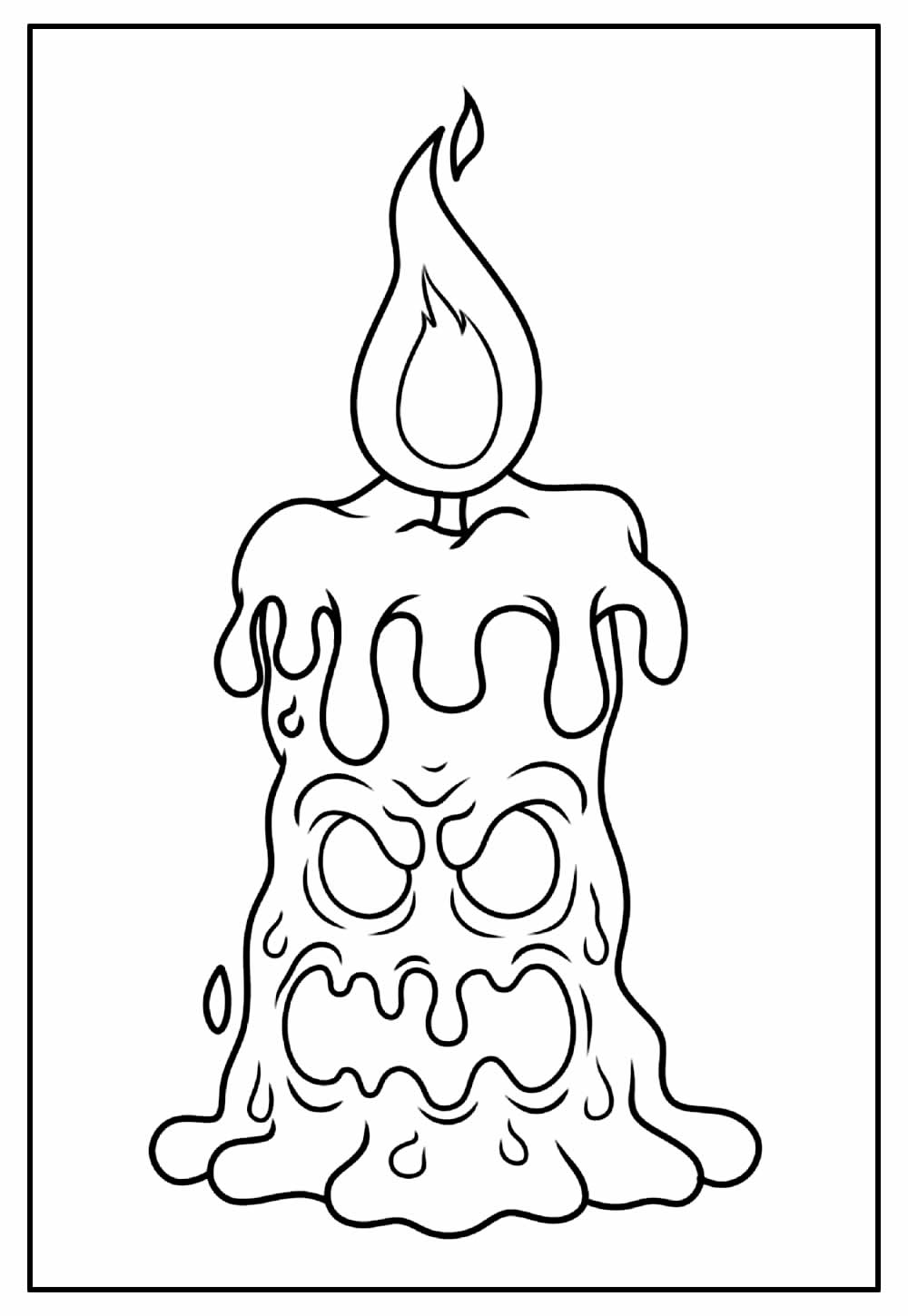 Desenho Vela Halloween