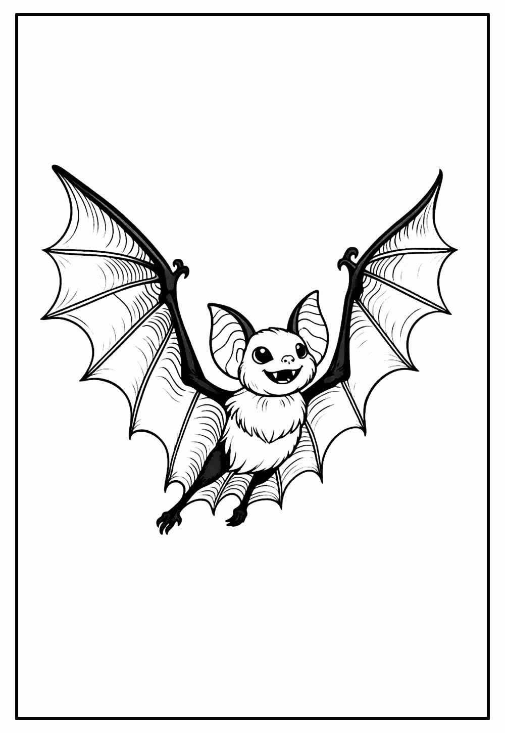 Desenho de Morcego para pintar