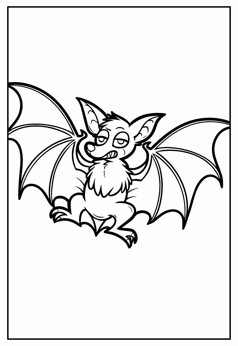 Desenho de Morcego para pintar