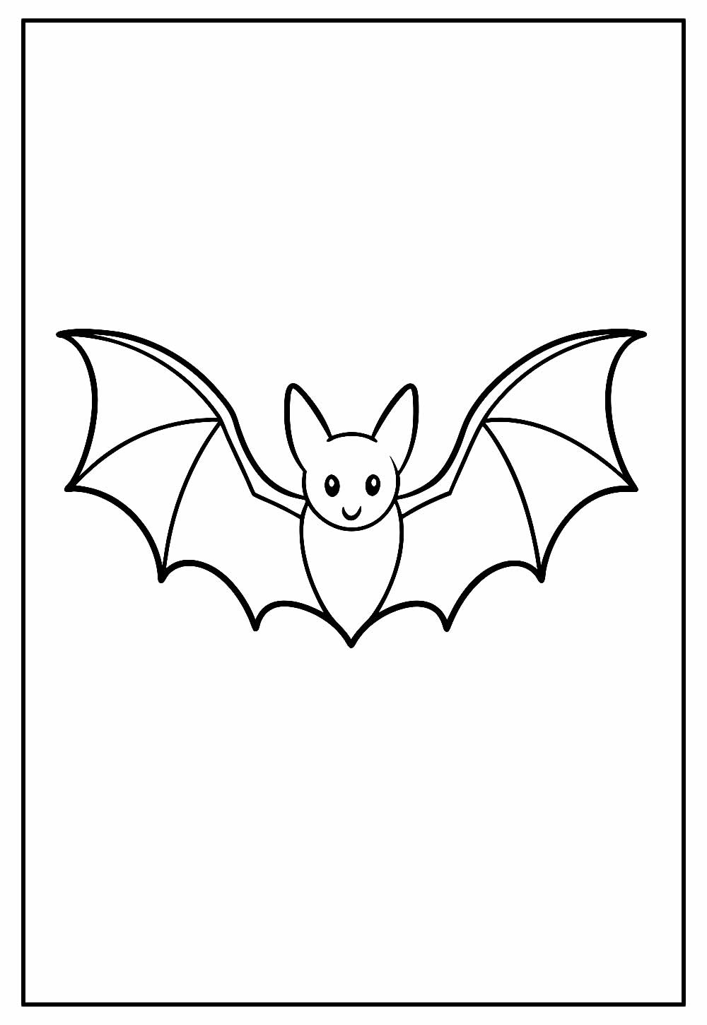 Desenho de Morcego para pintar