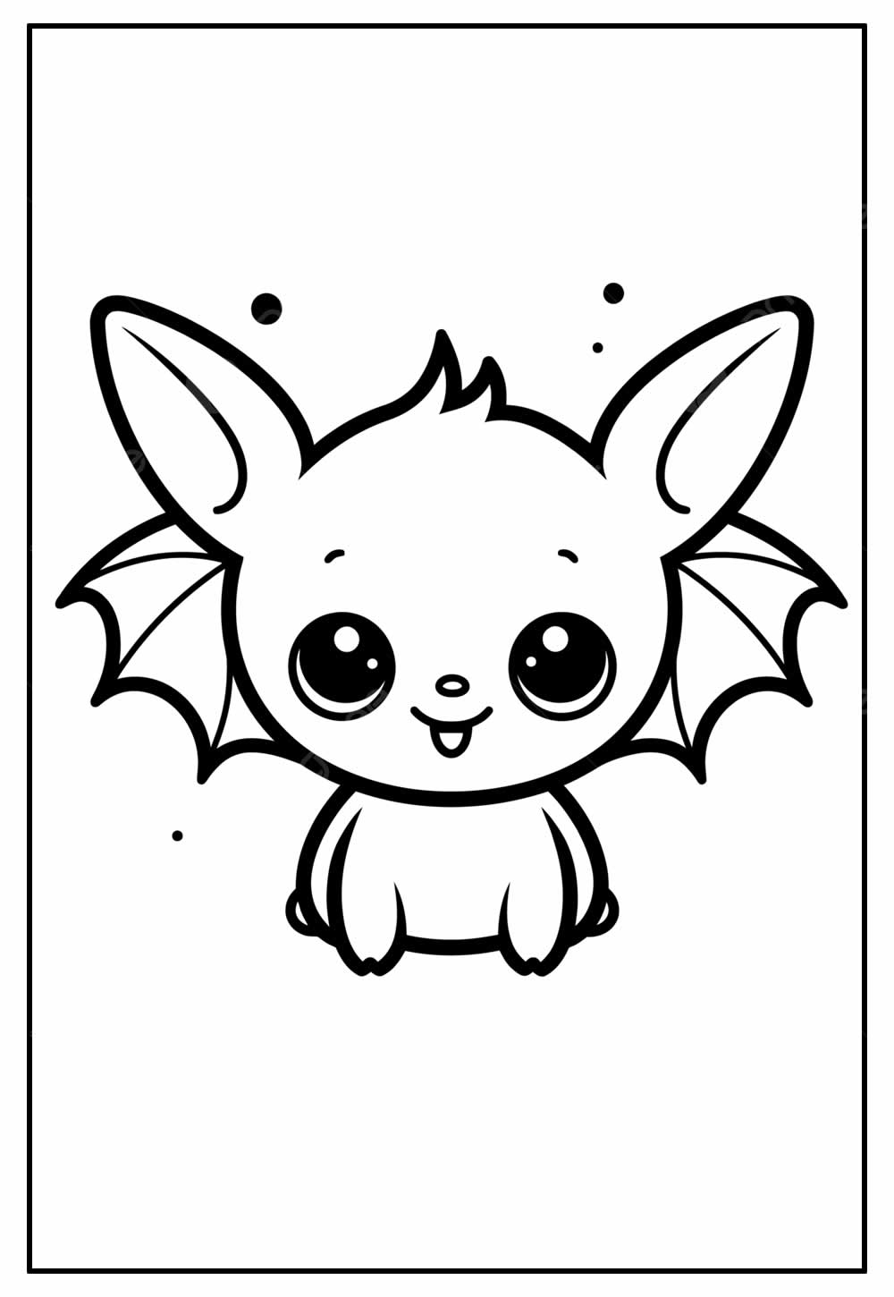 Desenho de Morcego para pintar