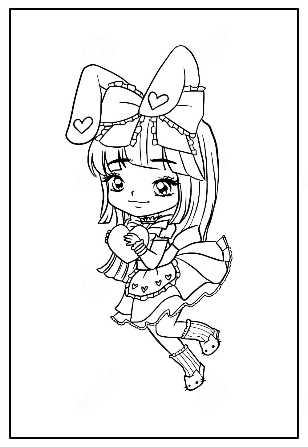 Desenho de Anime para colorir