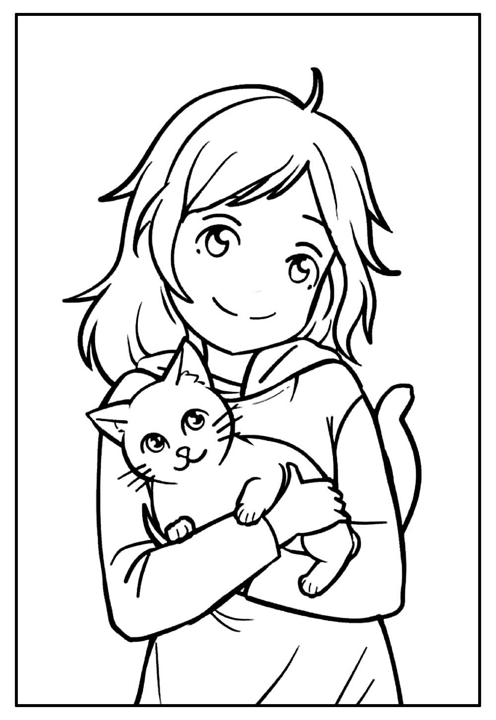 Desenho de Anime para colorir