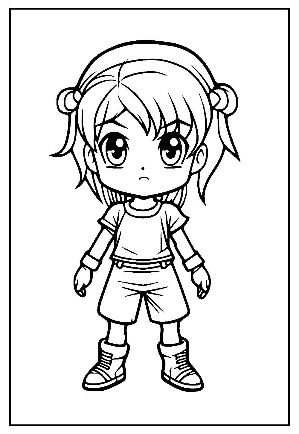 Desenho de Anime para pintar
