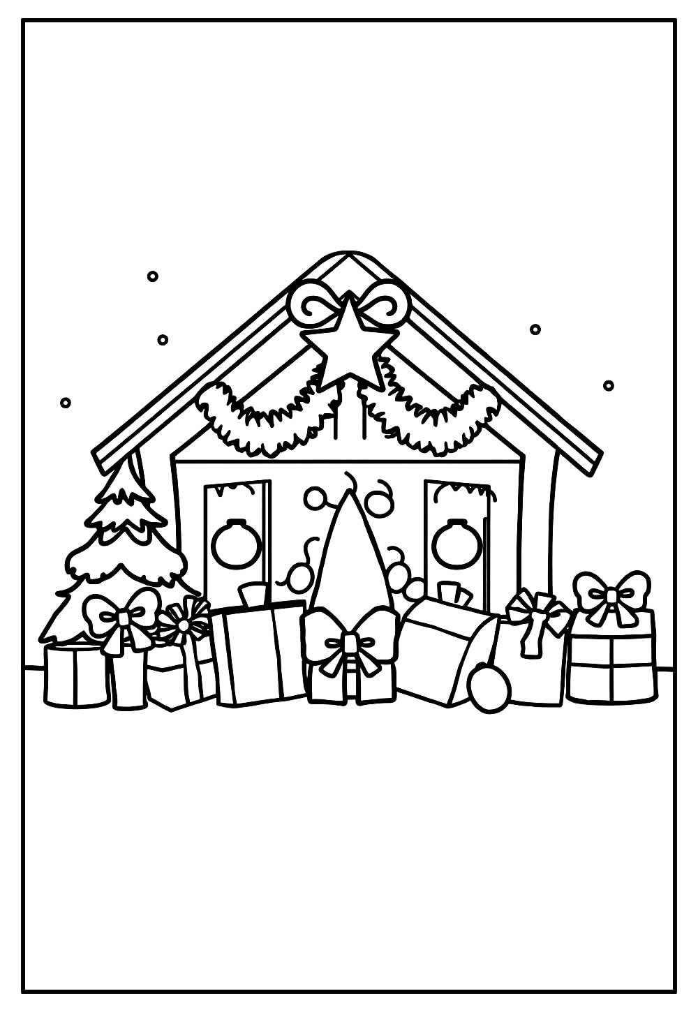 Desenhos de Casa do Papai Noel