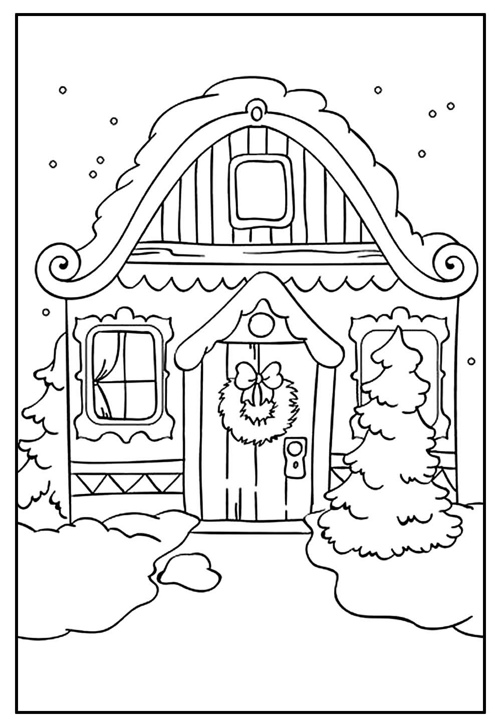 Desenho da Casa do Papai Noel