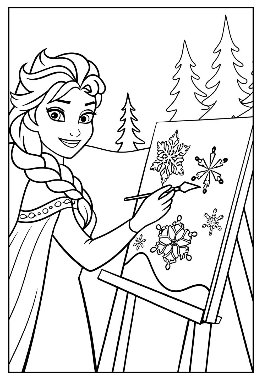 Desenho de Frozen de Natal