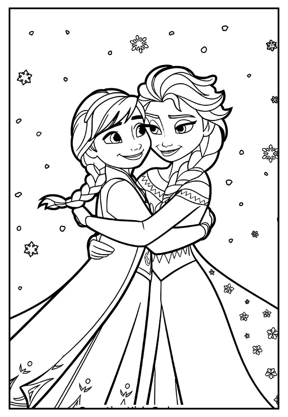 Desenho de Frozen de Natal para colorir