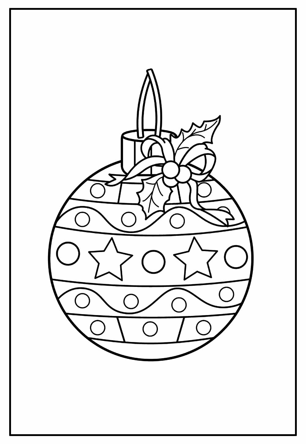 Desenho de Bola de Natal para colorir