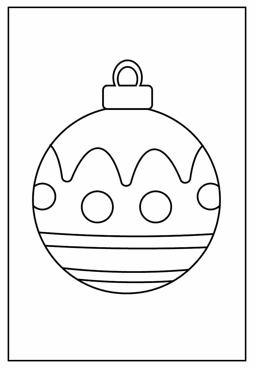 Desenho de Bola de Natal para colorir