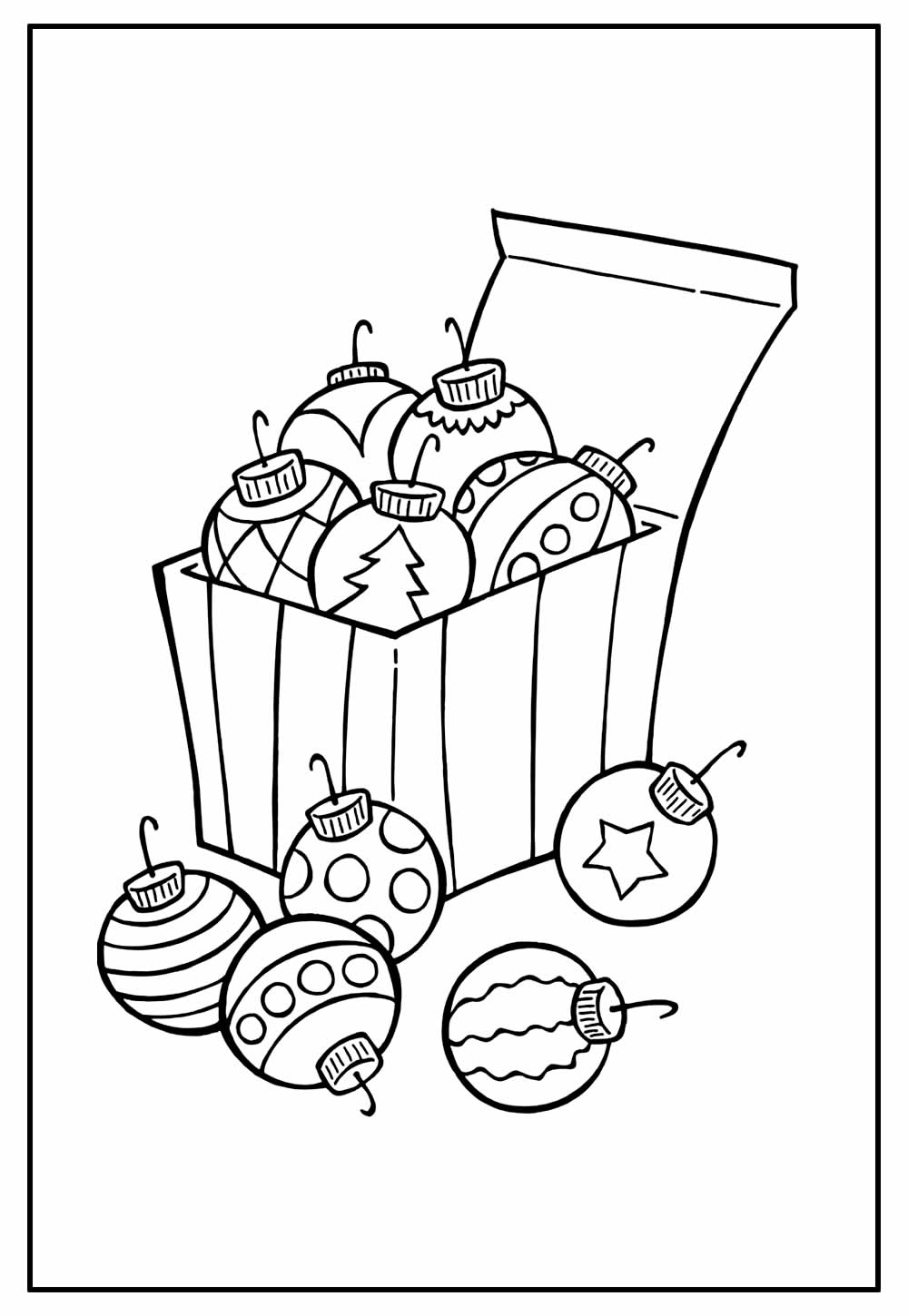 Desenho de Bola de Natal para colorir