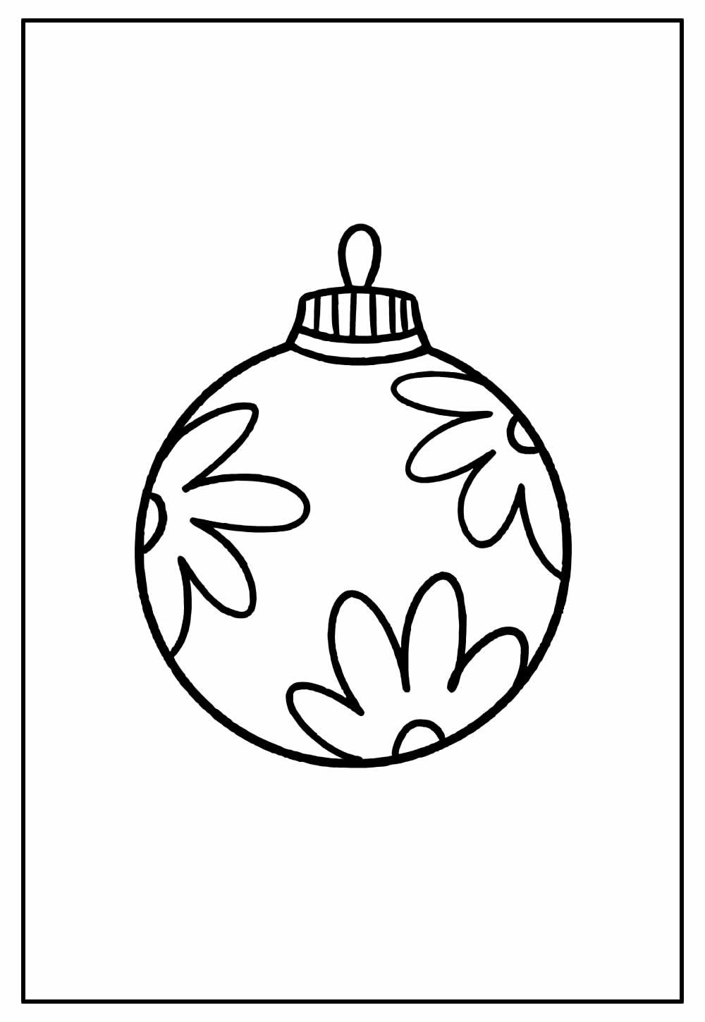 Desenho de Bola de Natal para colorir