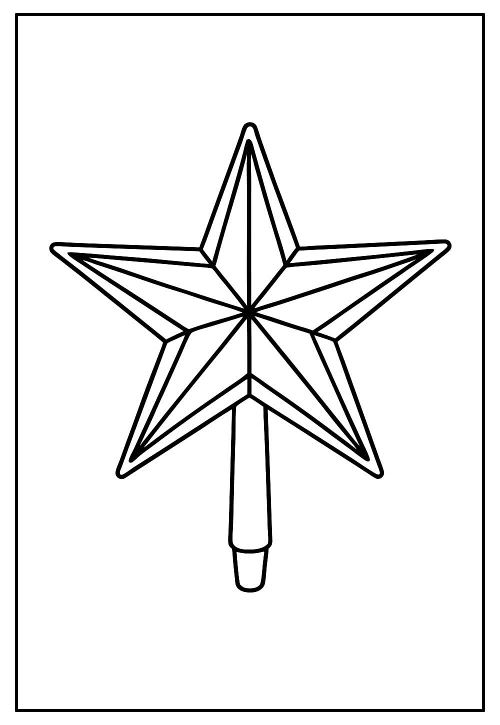 Desenho de Estrela de Natal para colorir