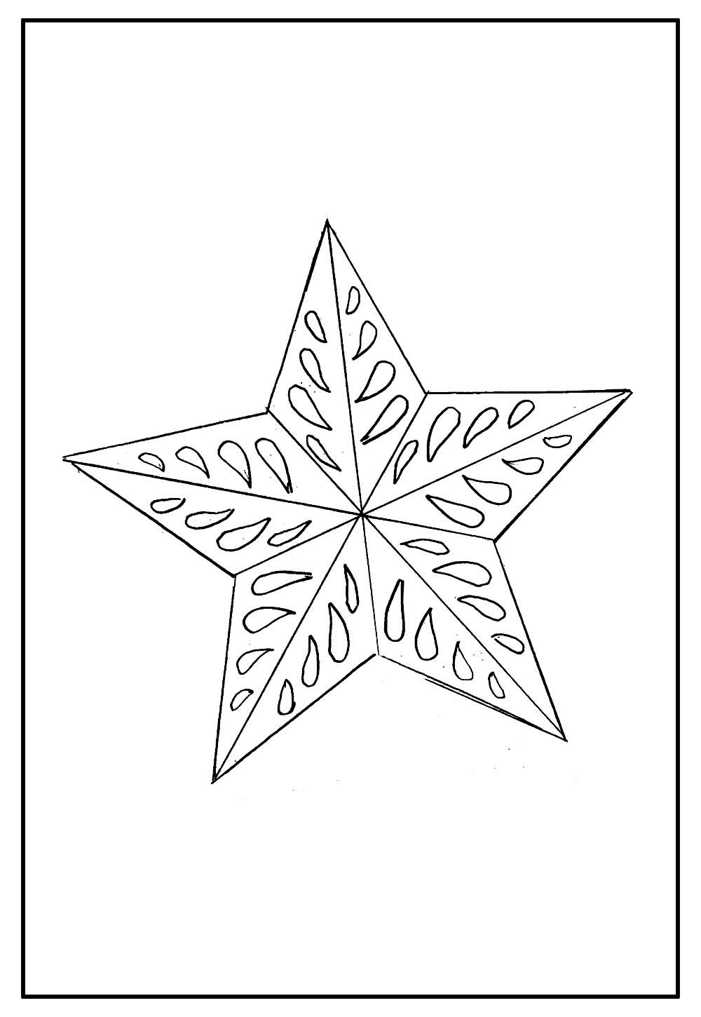 Desenho de Estrela de Natal