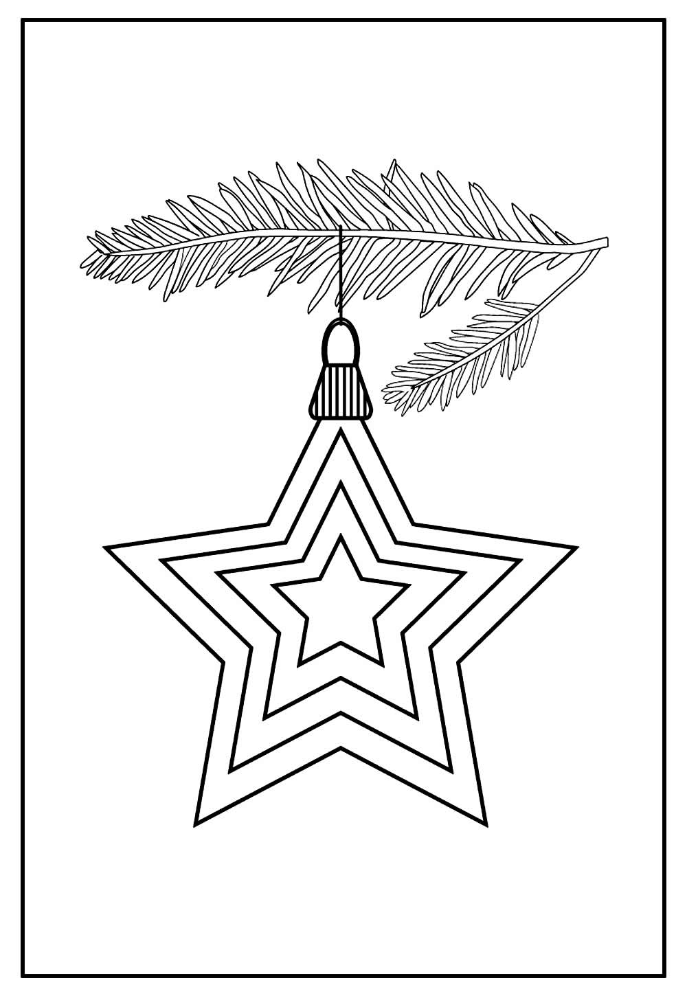Desenho de Estrela de Natal para colorir