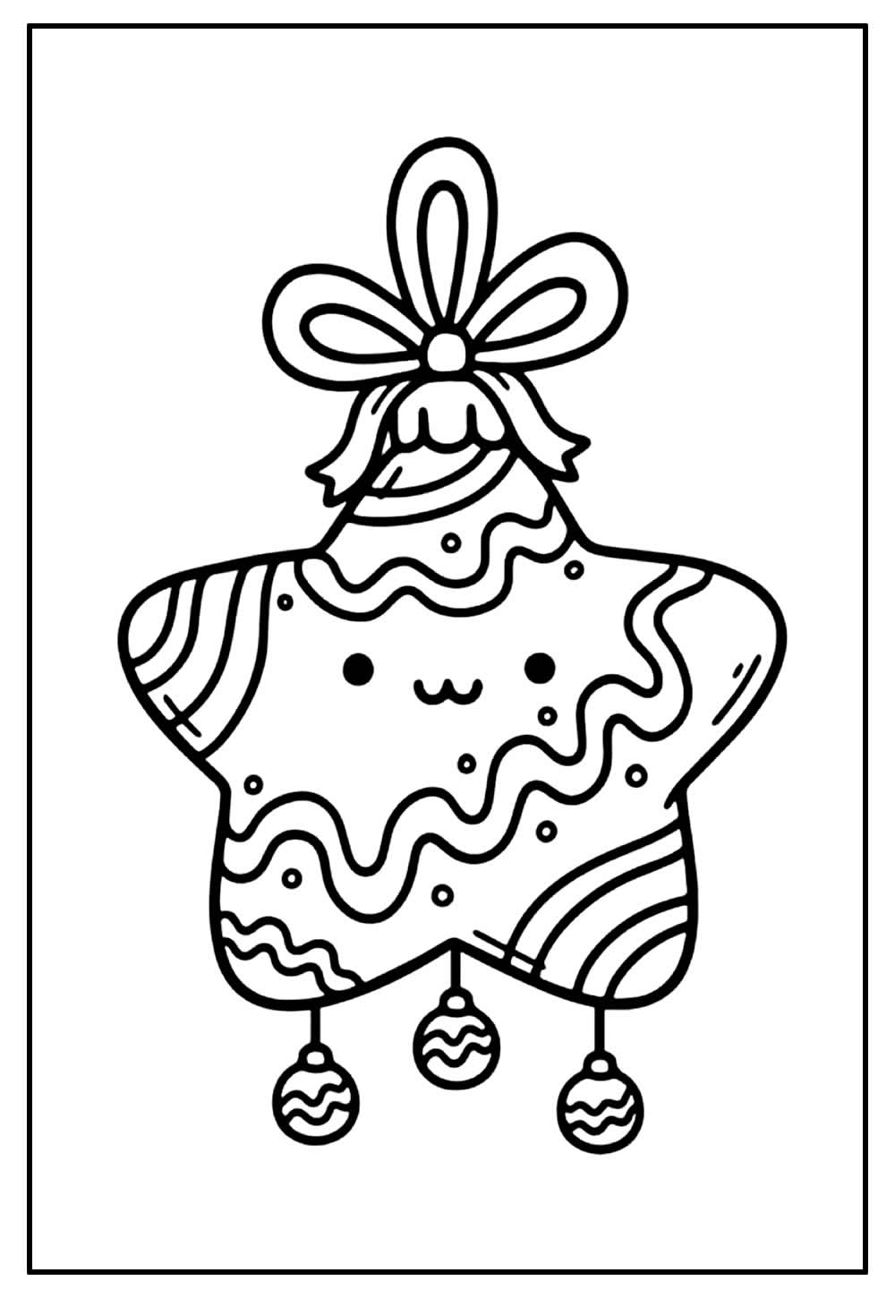 Desenho de Estrela de Natal para colorir