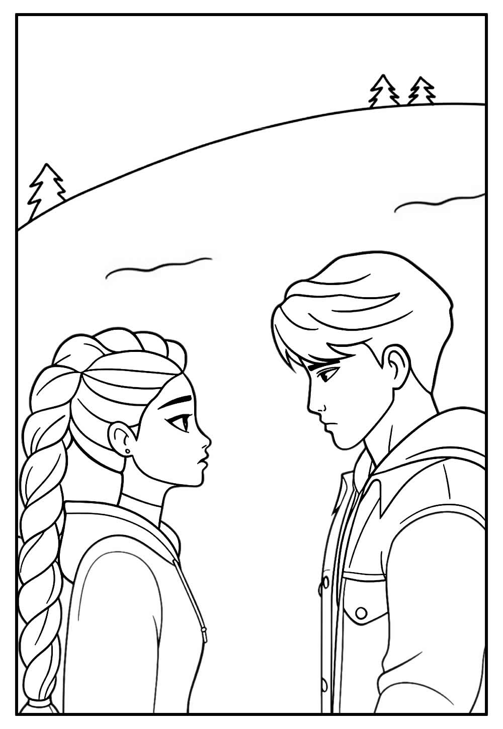 Desenho das Guerreiras do K-Pop de Natal para colorir