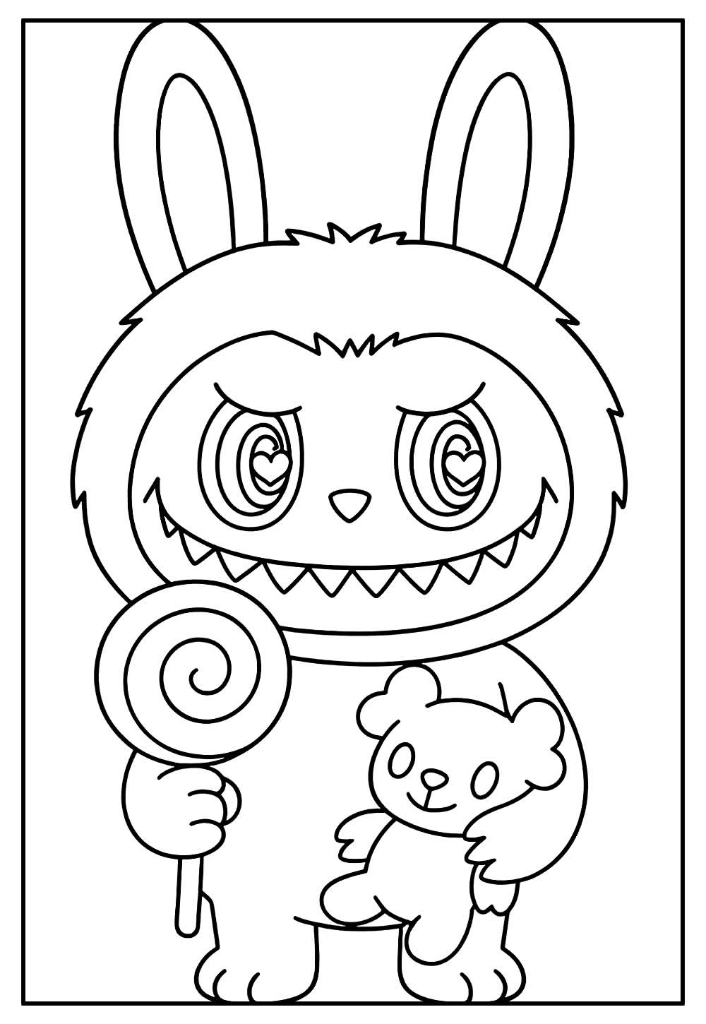 Desenho de Labubu para colorir