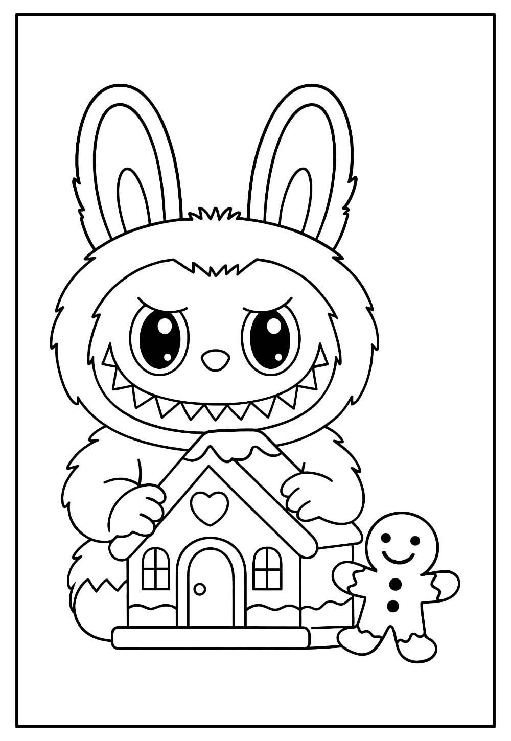 Desenho de Labubu de Natal