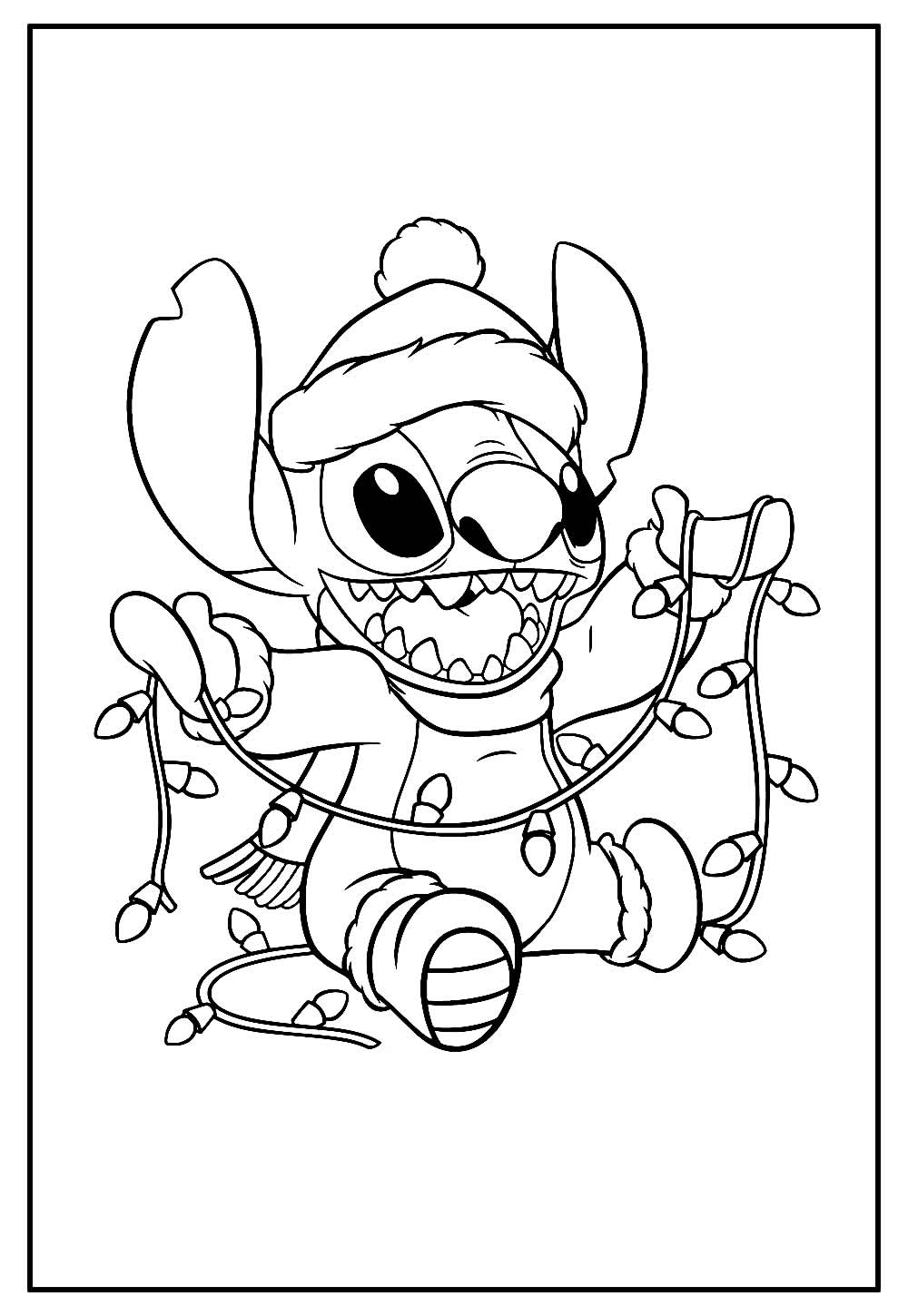 Desenho de Stitch de Natal