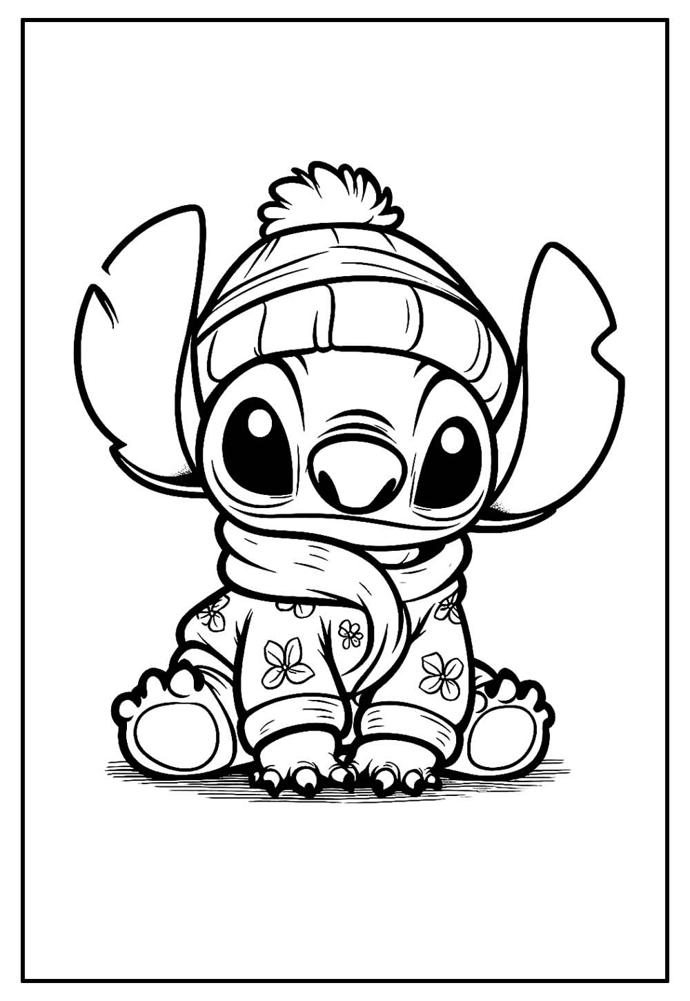 Desenho de Stitch de Natal
