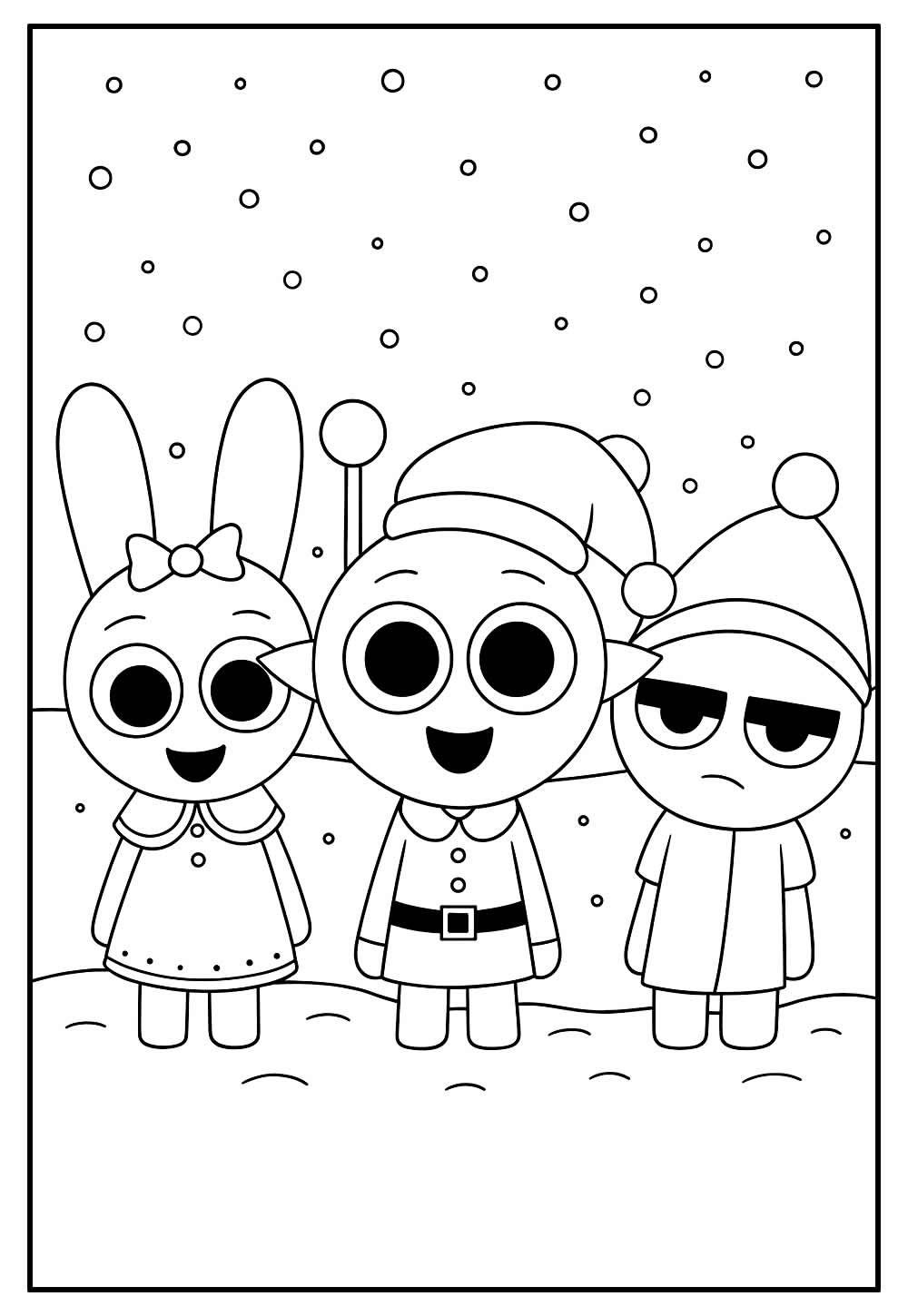 Desenho de Tralalero Tralala de Natal para colorir