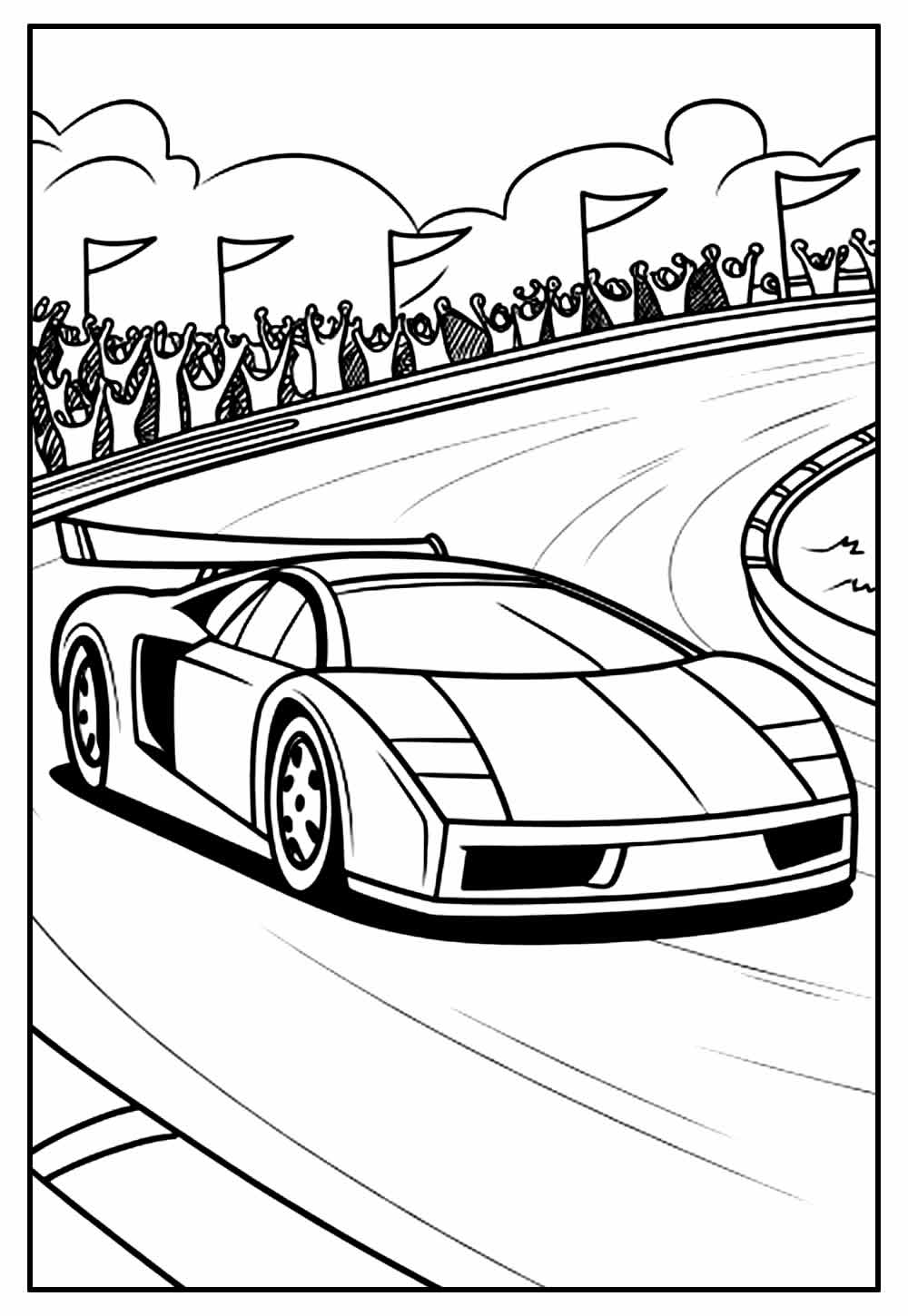 Desenho de Carro de Corrida