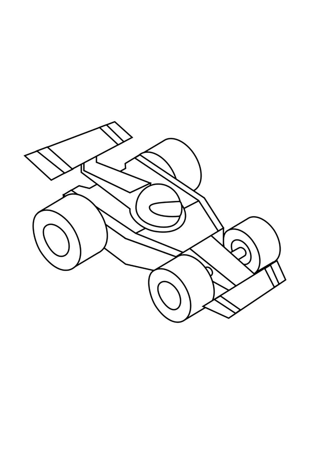 Carro de Corrida para colorir