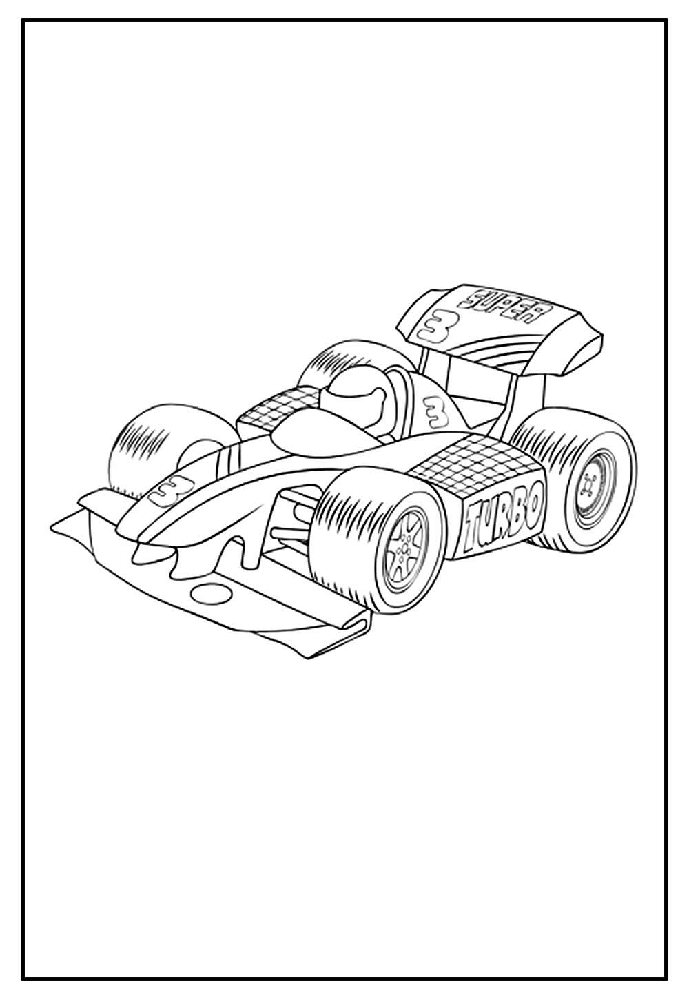 Desenho de Carro de Corrida