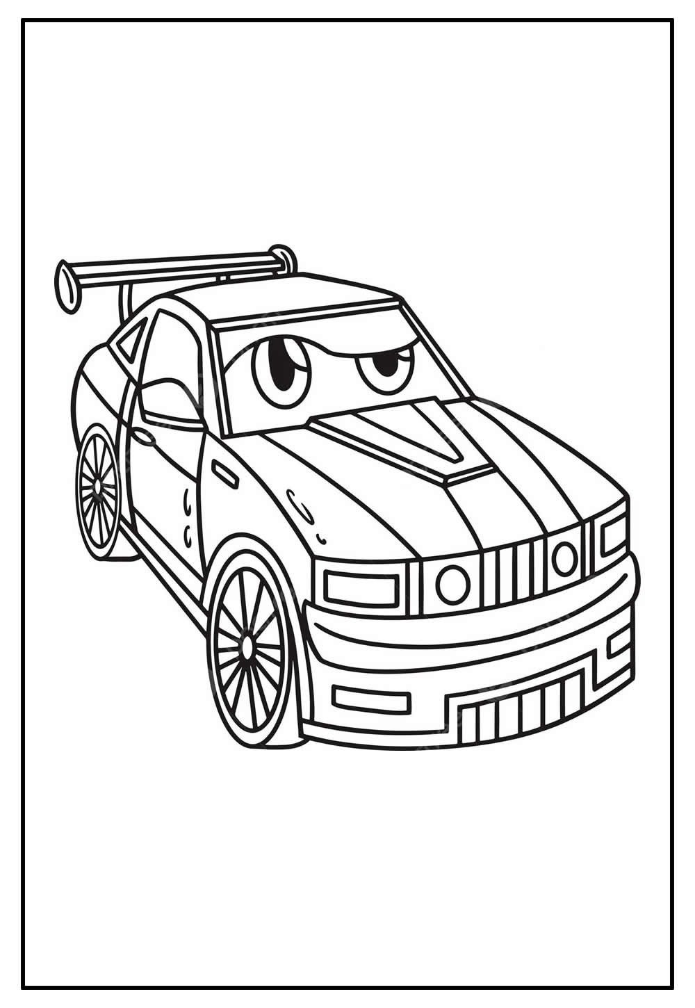 Carro de Corrida para colorir