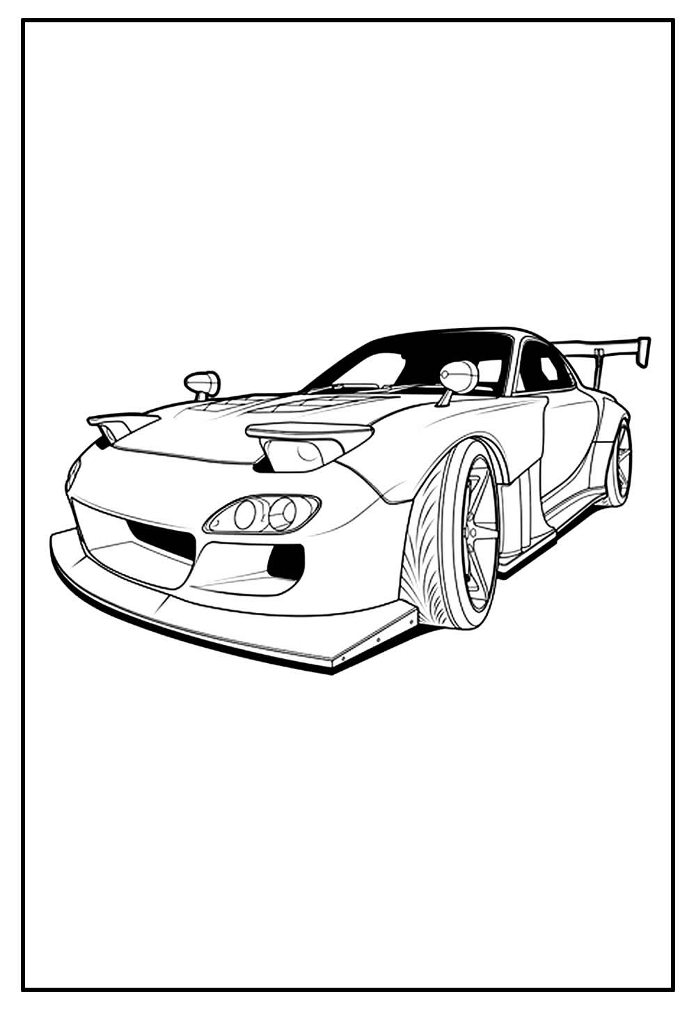 Carro de Corrida para colorir