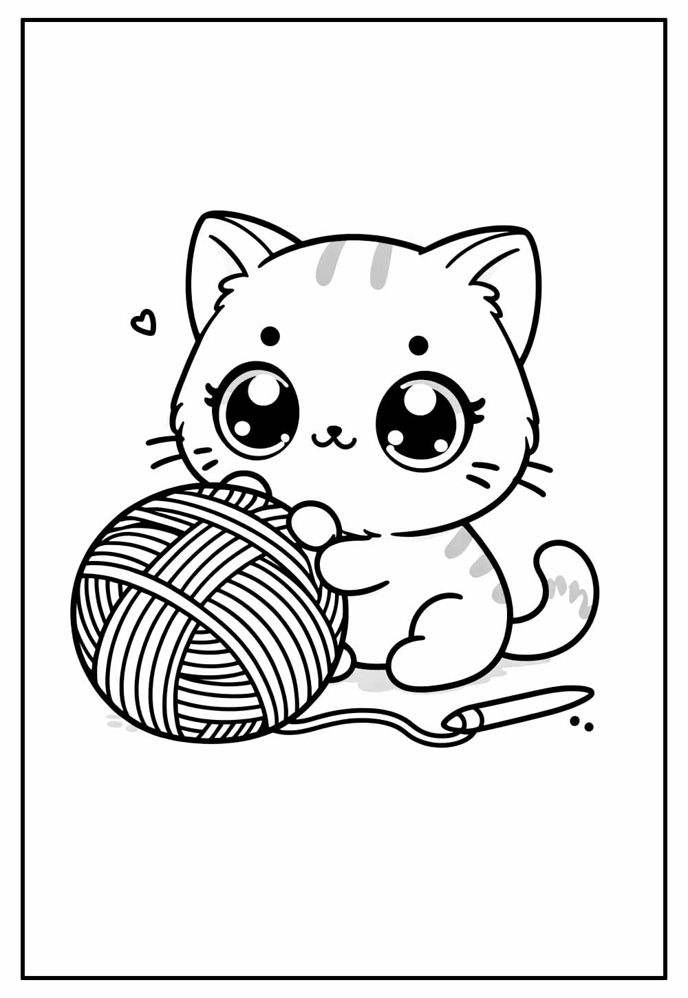 Desenho de Gatinho Kawaii