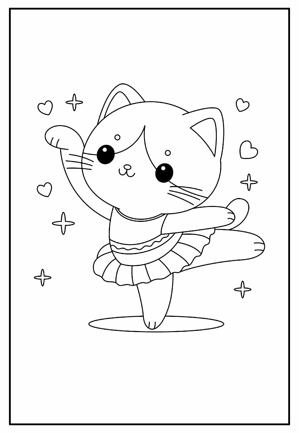 Desenho de Gatinho Kawaii