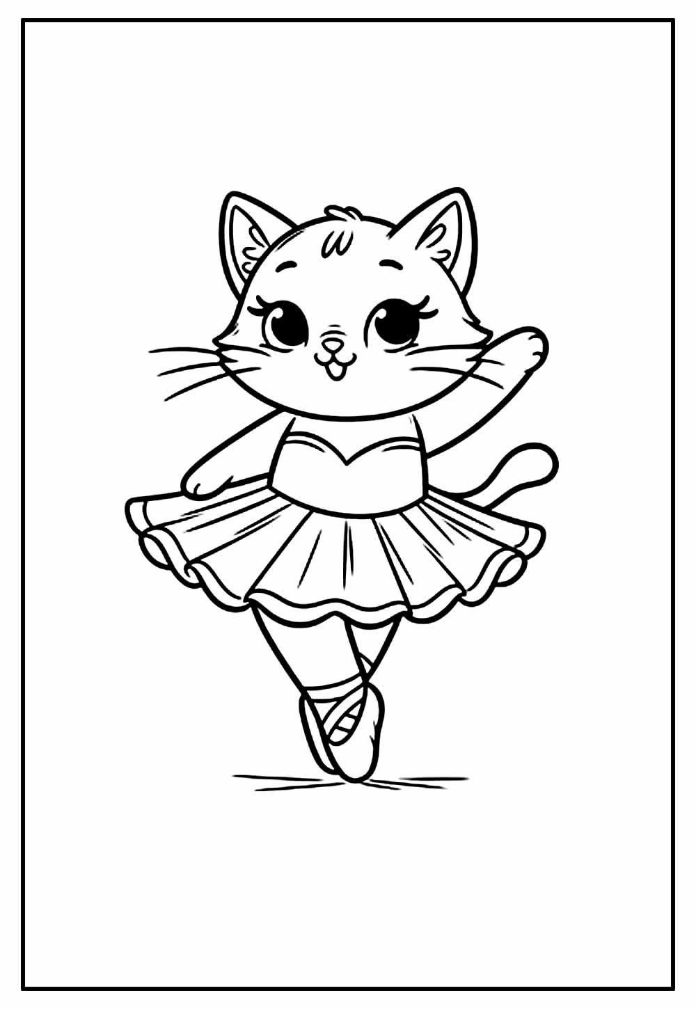 Desenho de Gatinho Kawaii