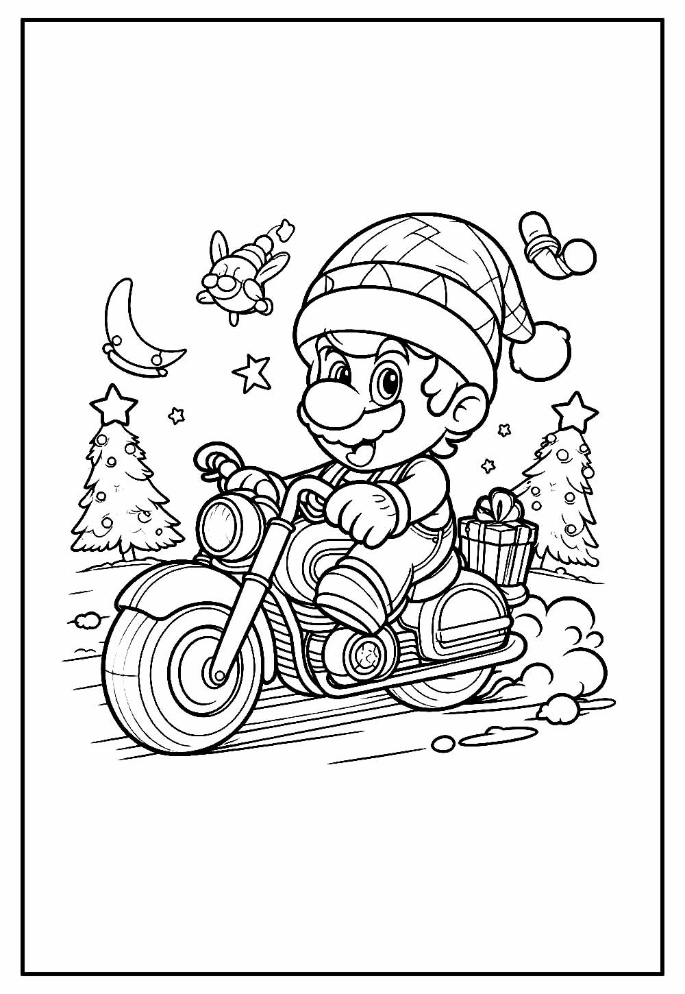 Desenho de Mario Bros de Natal