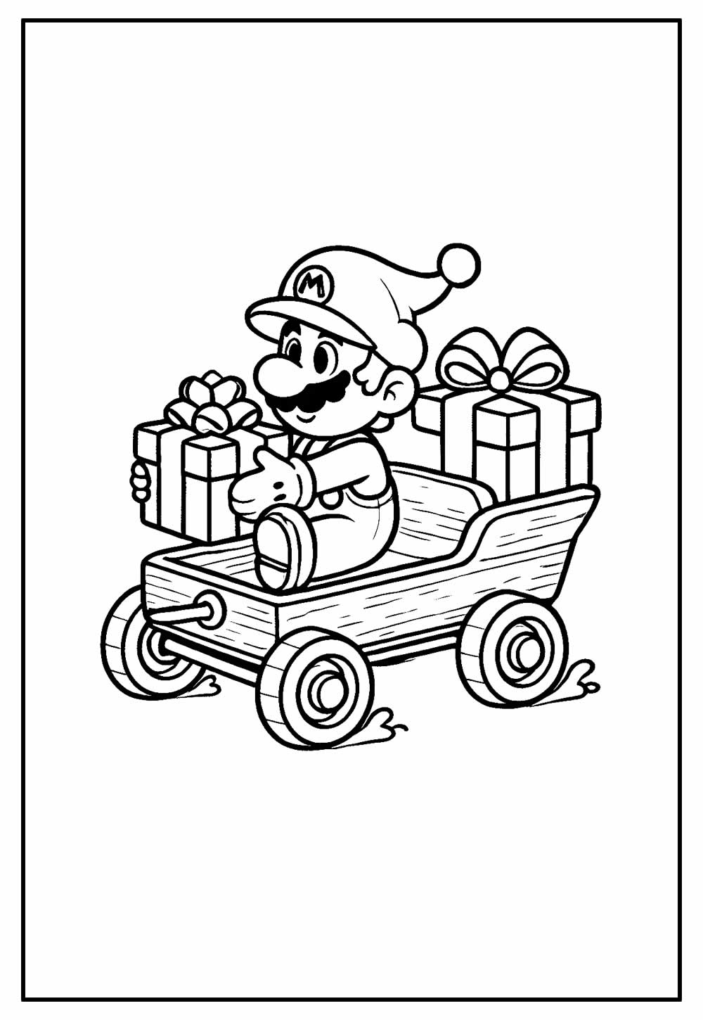 Desenho de Mario Bros de Natal