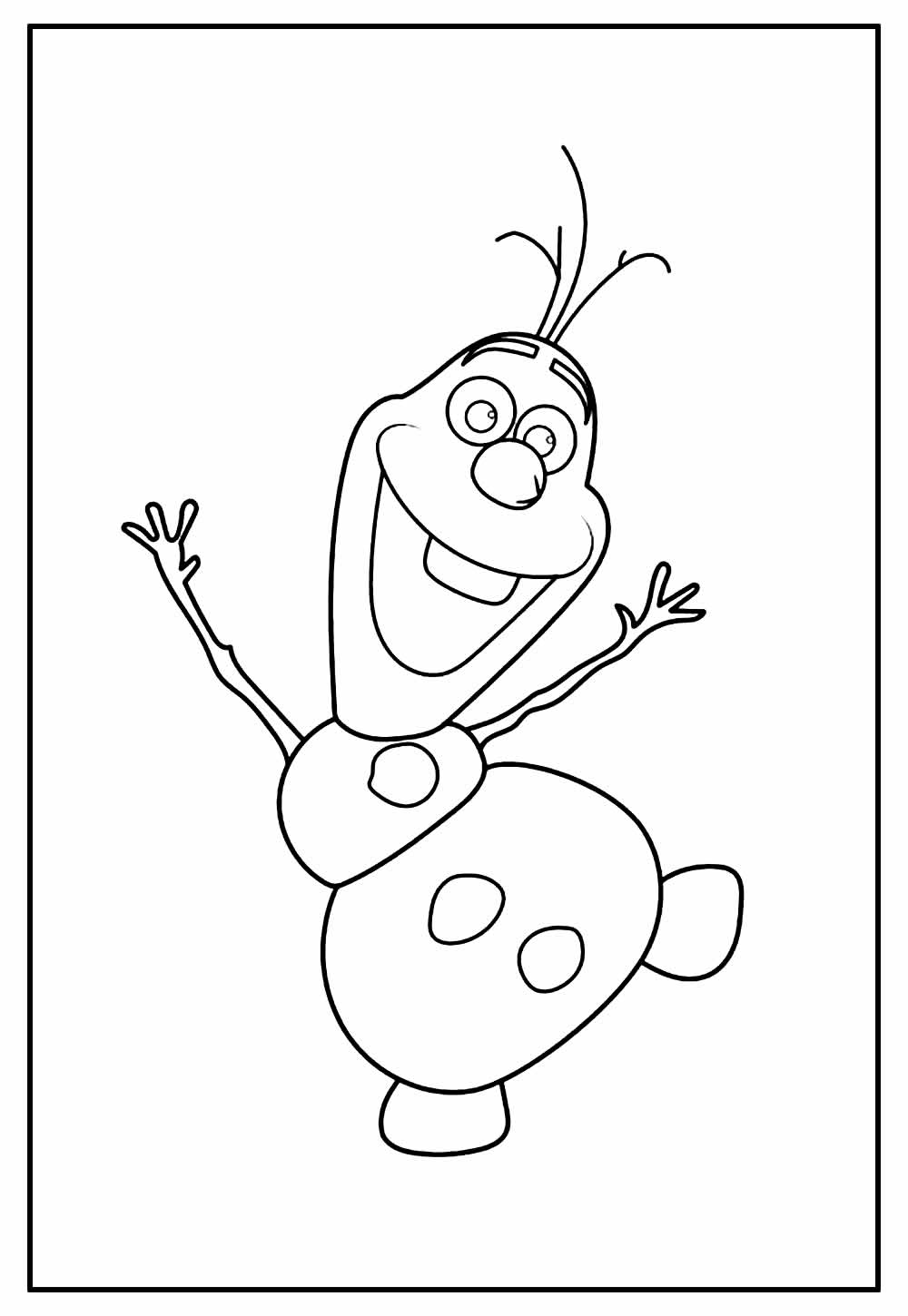 Desenho de Olaf para colorir